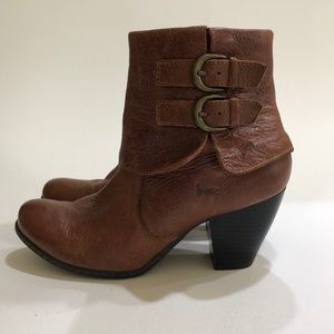 B.O.C. by Born Cuffed Leather Ankle Booties Boots